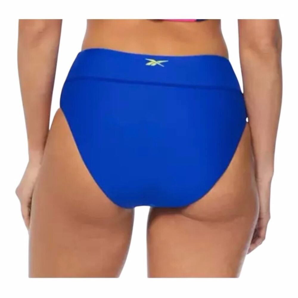 Reebok Color Block High Waist Bikini Bottom blue pink - M - Picture 2 of 10